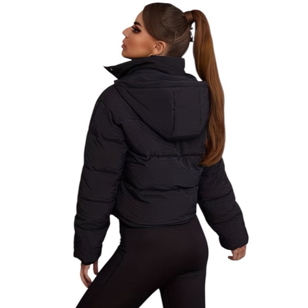 Cropped Puffer Winter Jacket 🖤
